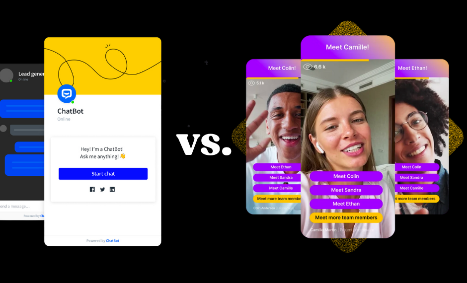 Differences and synergies between chatbots and video widgets