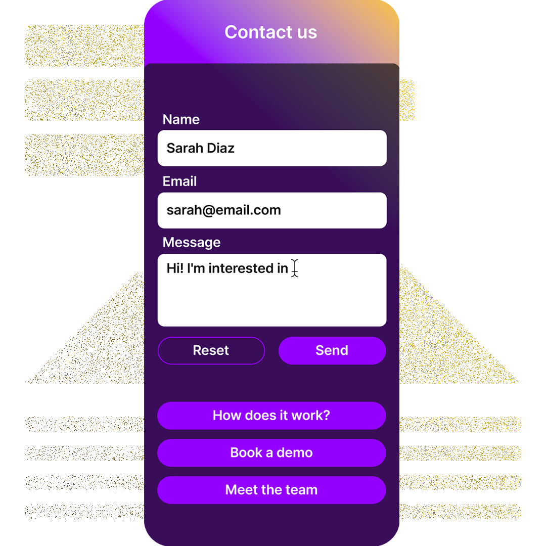 a form with different CTA buttons